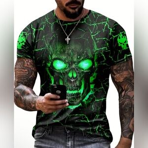 Skull Graphic Crew Neck T-Shirt